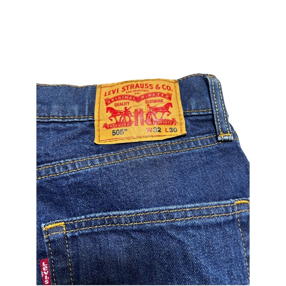 Levi's 505 Men's Straight Leg Jeans, Regular Fit, Size 32x30, Blue